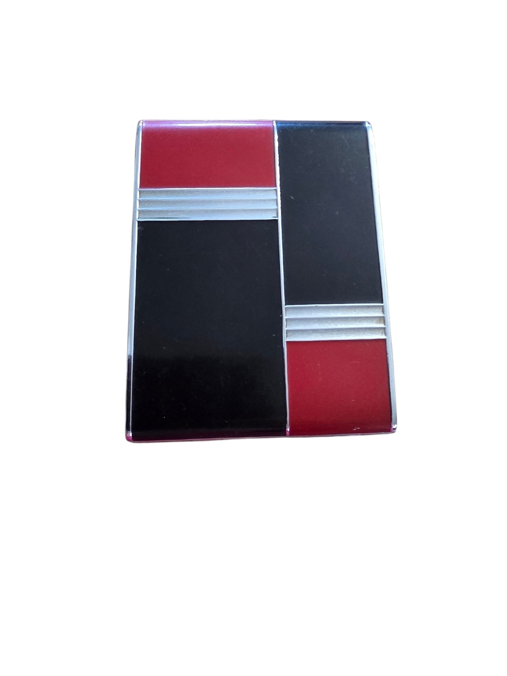 Vintage Modern Geometric Black, Red Silver Ciggerett Case